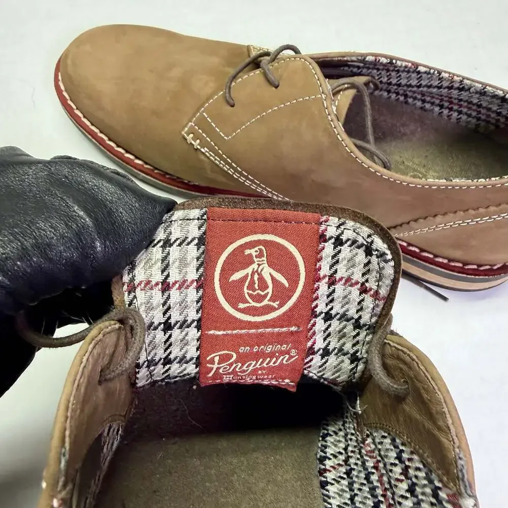 Original Penguin Waylon Tan Suede Oxfords Size US 9.5
